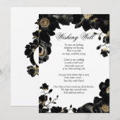 Zwarte bloem met gouden accenten Wensput Kaart (Voorkant / Achterkant)