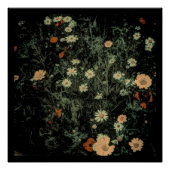 zwarte bloem poster (Voorkant)