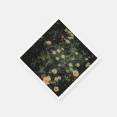 zwarte bloem servet (Hoek)