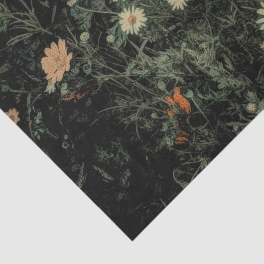 zwarte bloem tissuepapier (Detail)