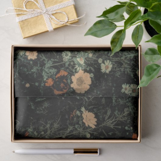 zwarte bloem tissuepapier (Geschenk)