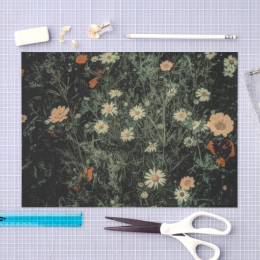 zwarte bloem tissuepapier (Craft)