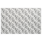Zwarte Bloem Toile Herhaling Stof (Yard (91,4 cm))