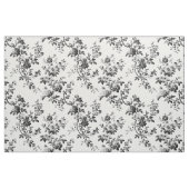 Zwarte Bloem Toile Herhaling Stof (Fat Quarter)