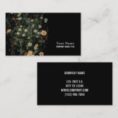 zwarte bloem visitekaartje (Voorkant / Achterkant)