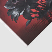 Zwarte bloemblaadjes stijgen - Decoupage - Tissuepapier (Detail)