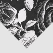  zwarte bloemen decoupage tissuepapier (Detail)