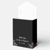 Zwarte Bloemen Gotische Bruiloft Bedankdoosjes (Geopend)