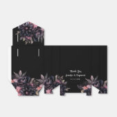 Zwarte Bloemen Gotische Bruiloft Bedankdoosjes (Uitgevouwen)