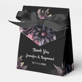 Zwarte Bloemen Gotische Bruiloft Bedankdoosjes