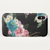 zwarte bloemen hoesje (Achterkant (horizontaal))