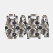 Zwarte Bloemen in Gotische Stijl Bedankdoosjes (Uitgevouwen)