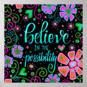  Zwarte Bloemen Inspirerende Citaat Inspirerende Poster (Voorkant)