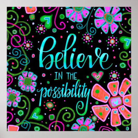  Zwarte Bloemen Inspirerende Citaat Inspirerende Poster (Voorkant)