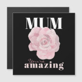 Zwarte Bloemen Moederdag Groetmagneet (Voorkant / Achterkant)