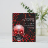 Zwarte bloemen moody gothic schedel halloween budg (Staand voorkant)