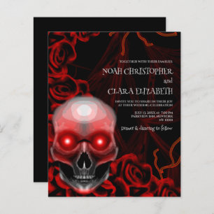 Zwarte bloemen moody gothic schedel halloween budg