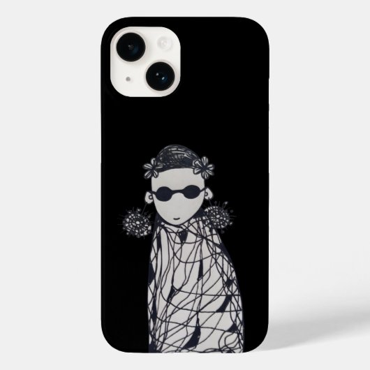 Zwarte bloemen, oorbellen en zonnebrillen Case-Mate iPhone case (Achterkant)