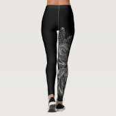 Zwarte bloemen, samenstelling leggings (Achterkant)