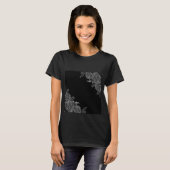 Zwarte bloemen, samenstelling t-shirt (Voorkant volledig)