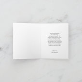 Zwarte bloemendankbetuiging kaart (Binnen)