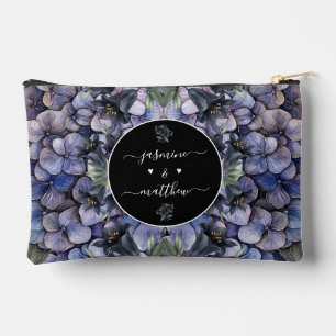 Zwarte Bloemrijke Klassieke Koppelnamen Bruiloft Etui