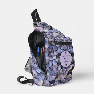 Zwarte bloemrijke klassieke trouwnamen voor koppel sling bag