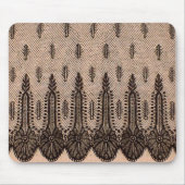 zwarte bloemrijke meshprint muismat (Voorkant)