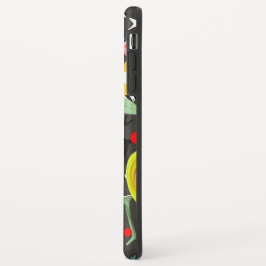 Zwarte bloemwei Case-Mate iPhone case (Achterkant/links)