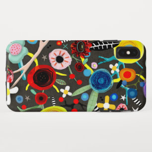 Zwarte bloemwei Case-Mate iPhone case