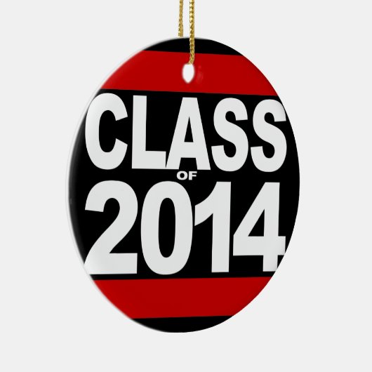 Zwarte-blokklasse 2014-Afstuderen Keramisch Ornament (Rechts)