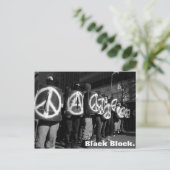 zwarte-blokpostkaart briefkaart (Staand voorkant)
