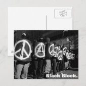 zwarte-blokpostkaart briefkaart (Voorkant / Achterkant)
