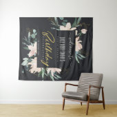 ZWARTE BLOZING GOUD BLOEMEN ELK JAAR VERJAARDAG WE WANDKLEED (In Situ (horizontaal))