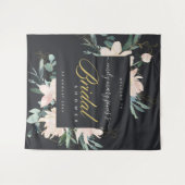 ZWARTE BLUSH FLORA WATERVERF BRUIDSSLUIER WELKOM WANDKLEED (Voorkant (horizontaal))