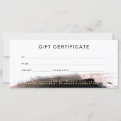 Zwarte Blush Gouden Aquarel Cadeaubon (Achterkant)