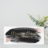 Zwarte Blush Gouden Aquarel Cadeaubon (Staand voorkant)