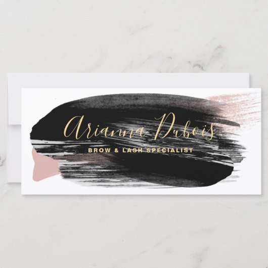 Zwarte Blush Gouden Aquarel Cadeaubon (Voorkant)