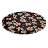 Zwarte Blush Roze Gouden Bloem Bruidsdouche Snijplank (Hoek)