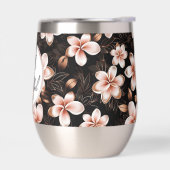 Zwarte Blush Roze Rose Goud Bloemen Gepersonalisee (Links)