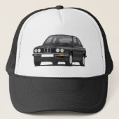 Zwarte BMW 3-reeks (E30) Trucker Pet (Voorkant)