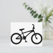 zwarte bmx - fiets briefkaart (Staand voorkant)