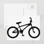 zwarte bmx - fiets briefkaart (Voorkant / Achterkant)