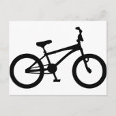 zwarte bmx - fiets briefkaart (Voorkant)