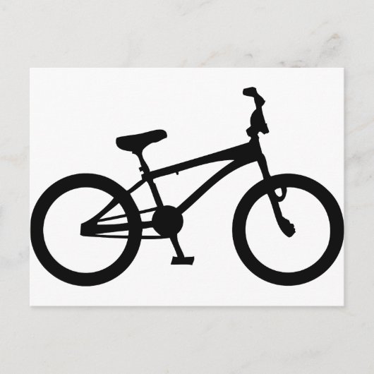 zwarte bmx - fiets briefkaart (Voorkant)