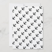 Zwarte Boat Anchor Birthday Kaart (Achterkant)