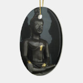 Zwarte Boeddha ... Nong Khai, Isaan, Thailand Keramisch Ornament (Links)