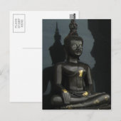 Zwarte Boeddha ... Thailand Briefkaart (Voorkant / Achterkant)