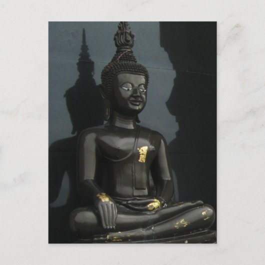 Zwarte Boeddha ... Thailand Briefkaart (Voorkant)