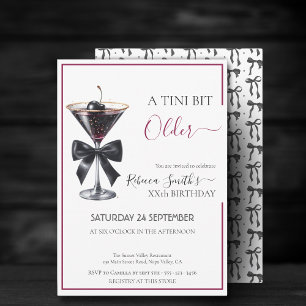 zwarte boeg kersen drink 'A tini bit Older' Kaart